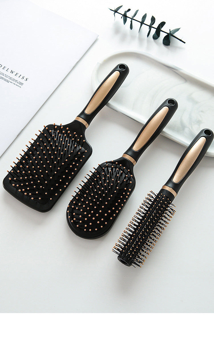 Household Curling Comb With Inner Buckle Shape Hairdressing Cylinder Roller Comb