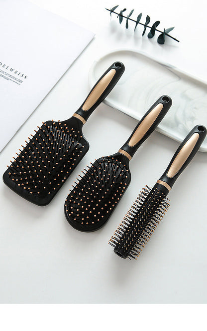 Household Curling Comb With Inner Buckle Shape Hairdressing Cylinder Roller Comb
